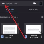 turn on dark mode in Google Docs via mobile device