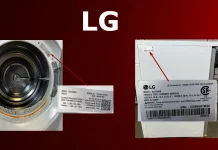 Как найти модель и серийный номер сушильной машины LG