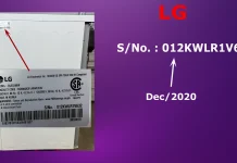 Как узнать дату производства сушильной машины LG