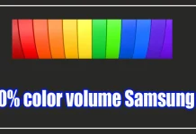 100% объем цвета в телевизорах Samsung  QLED