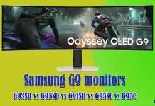 Различия между мониторами Odyssey G9 2023-2024 годов