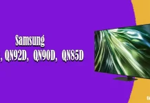 Samsung QN85D, QN90D, QN95D сравнение и спецификации