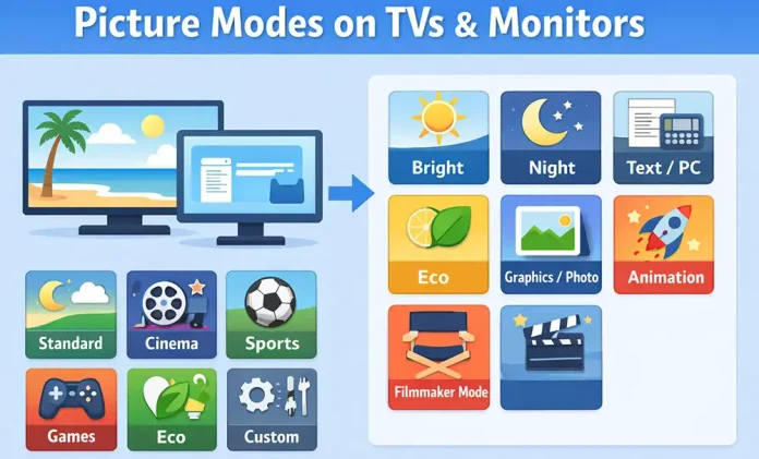 Picture Modes on TVs and Monitors