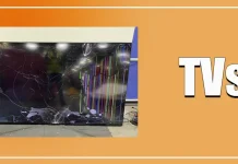 Экран телевизора разбит, появились трещины, полосы и пятна