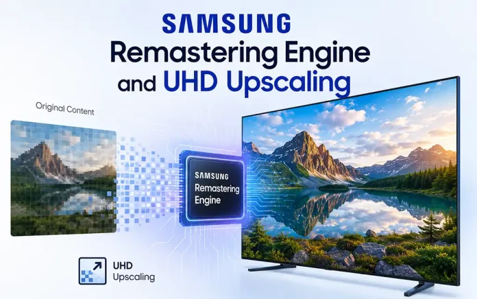 Samsung Remastering Engine and UHD Upscaling on TV Samsung