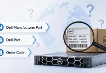 Что означают Manufacturer Part, Dell Part и Order Code у Dell?