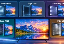 Типы подсветки телевизоров, Direct LED, Edge LED, Full Array FALD, Micro RGB и Mini LED