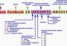 Маркировка ноутбуков Asus 2020