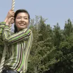 Japanese woman on a rope