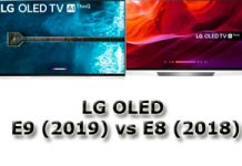 Телевизоры LG OLED E9 (2019) сравнение с E8 (2018)