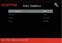 Как отключить или включить голосовой гид на телевизоре Sceptre