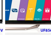 Отличия между телевизорами 60UF850V, 60UF851V, 60UF852V, 60UF855V, 60UF856V, 60UF857V