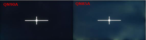 Сравнение качества экрана QN90A и QN85A