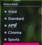 setting HDR Picture Mode