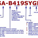 Маркировка холодильников LG